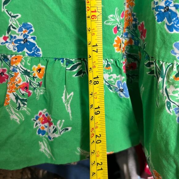 Cat & Jack 5T Toddler Green Floral Smocked Dress - Picture 2 of 5